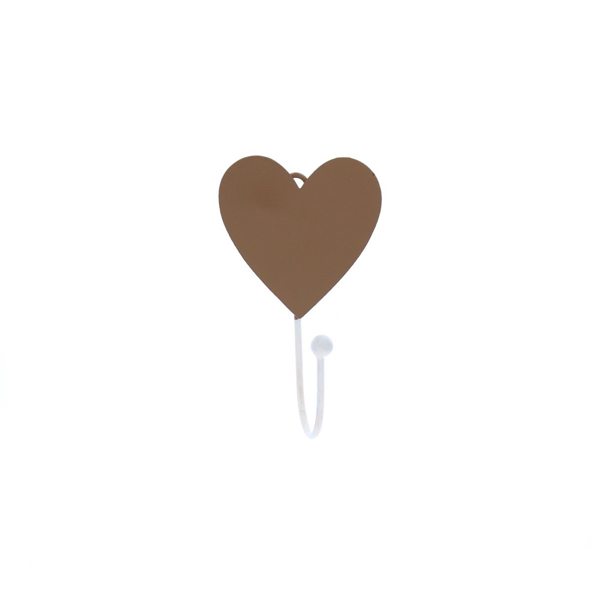 Patere coeur brun Jolie saison