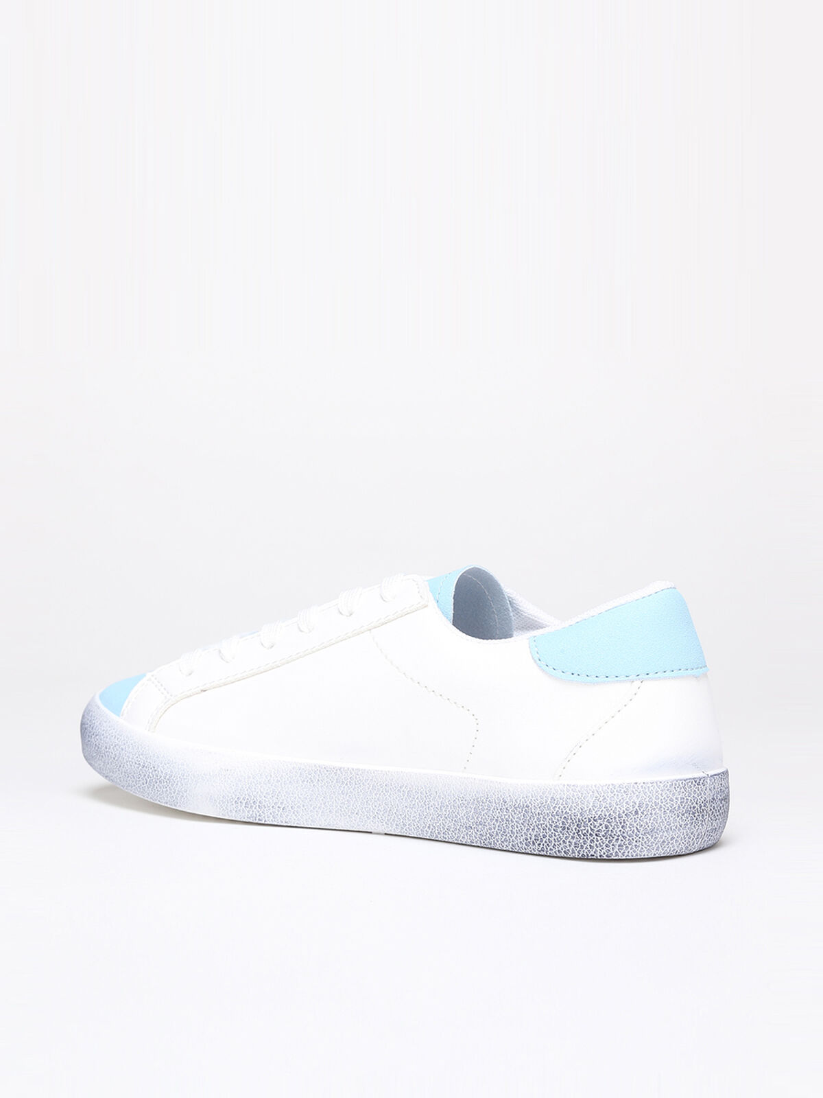 Baskets & avec semelle effet usé- Bleu