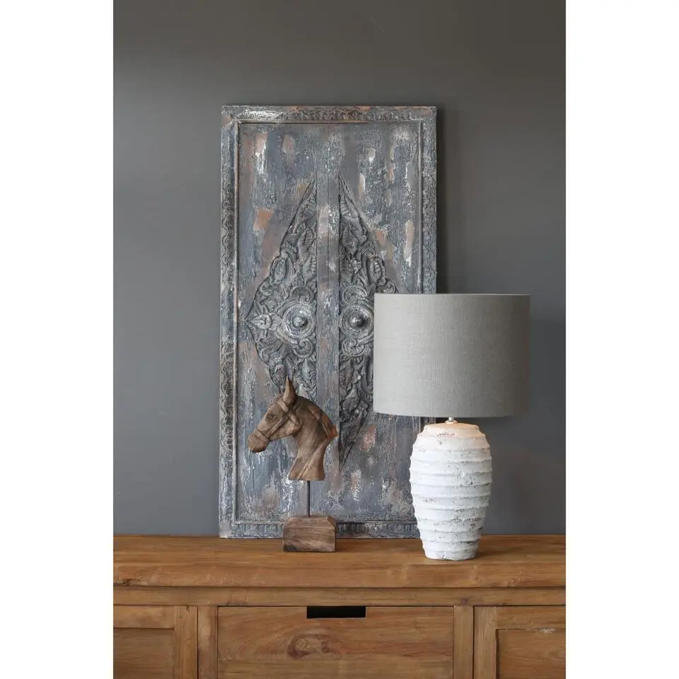 Ornament op voet Horse - Hout - 25x14x48cm