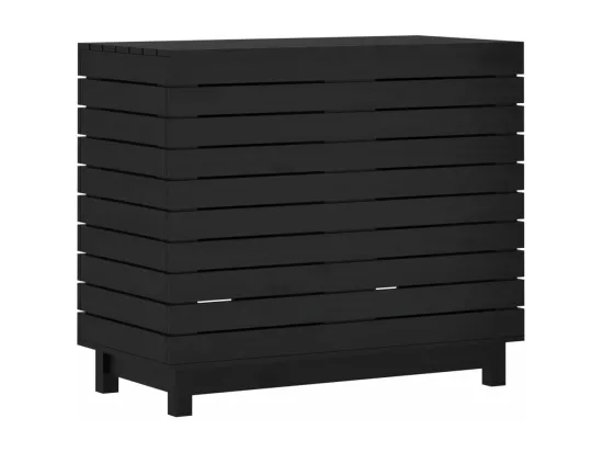 Panier à linge 88,5x44x76 bois massif de pin
