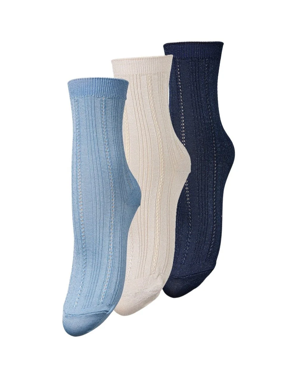Becksöndergaard  Glitter Drake strømper, 3 pak - Blue/Blue/Sand