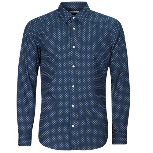 Jack & Jones - JJJOE PRINT SHIRT LS SS24 - Marine