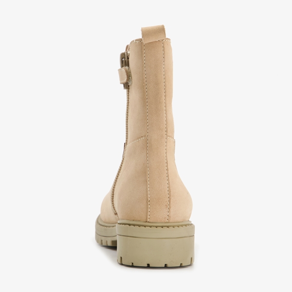 Groot leren meisjes chelsea boots beige