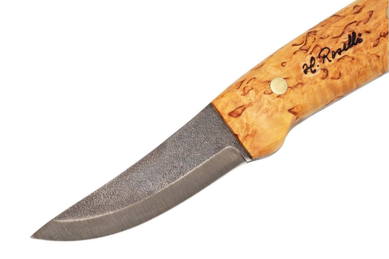 Roselli Hunting Knife R100F Full Tang, leather sheath, jachtmes