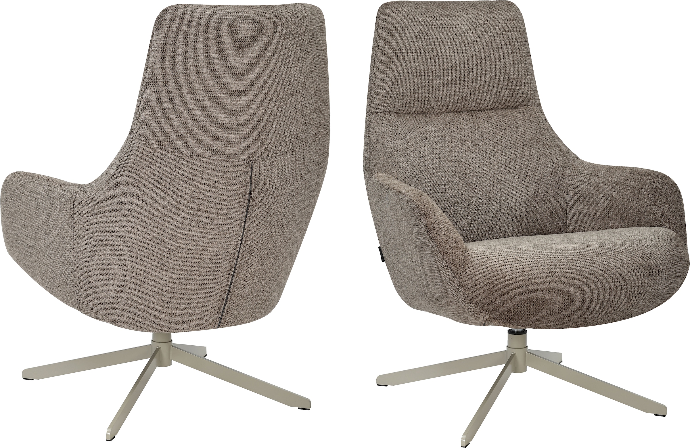 GOODproduct Drehsessel »CLARINDA moderner Ohrensessel drehbar, TV-Sessel, Relaxsessel« 360-Grad drehbar, robustes Metallgestell,