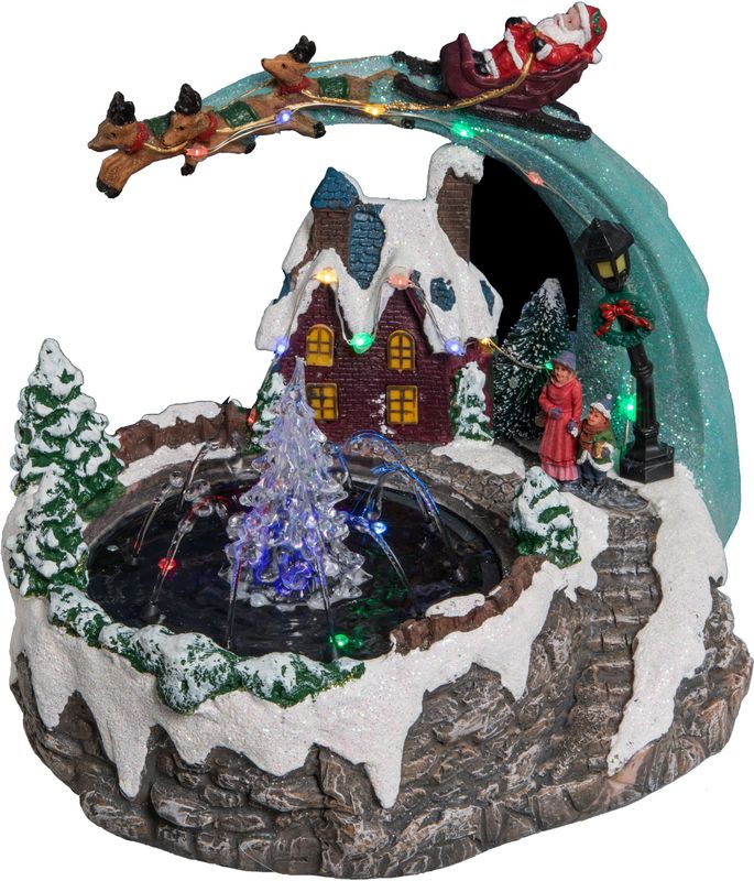 Feeric lights & Christmas - Kerstdorp - Tafereel - Multi - Met LED Verlichting, 20 Lampjes
