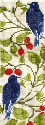 Bird & Berry Bookmark Cross Stitch Kit