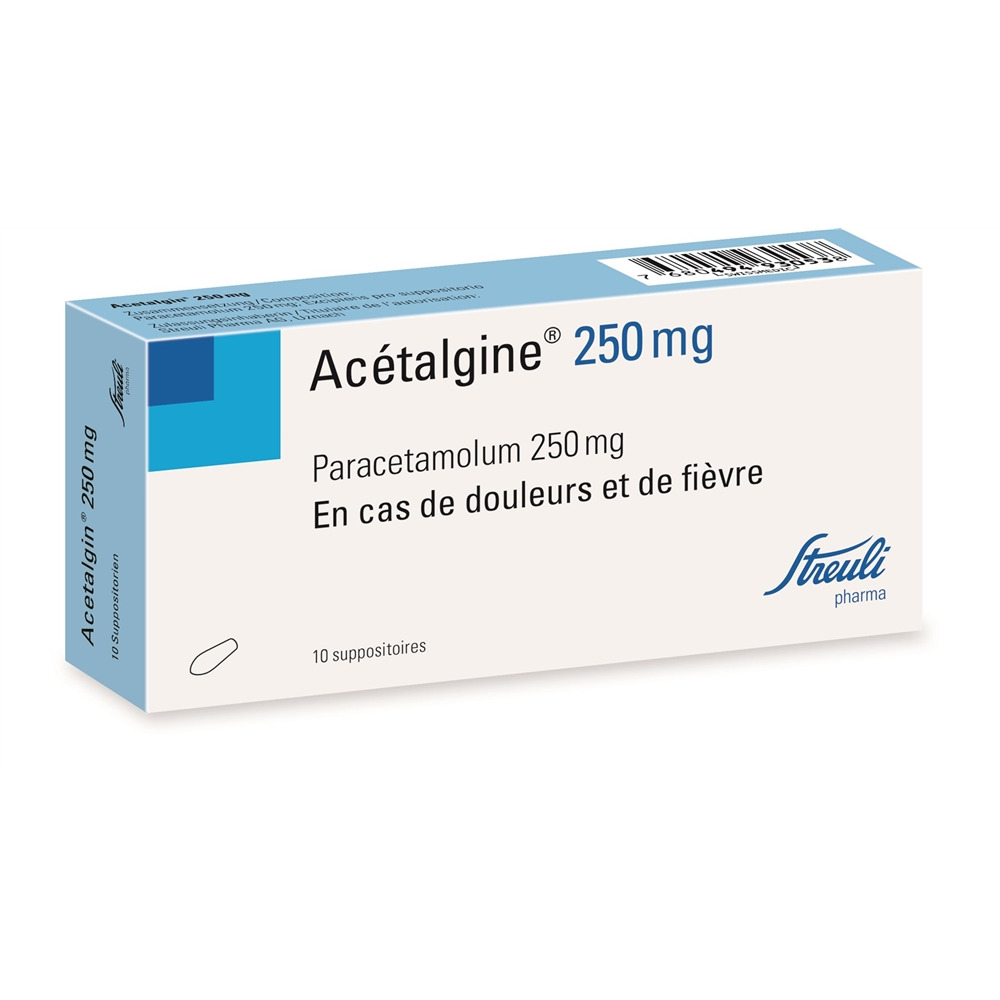 ACETALGINE Supp 250 mg Blist 10 Stk