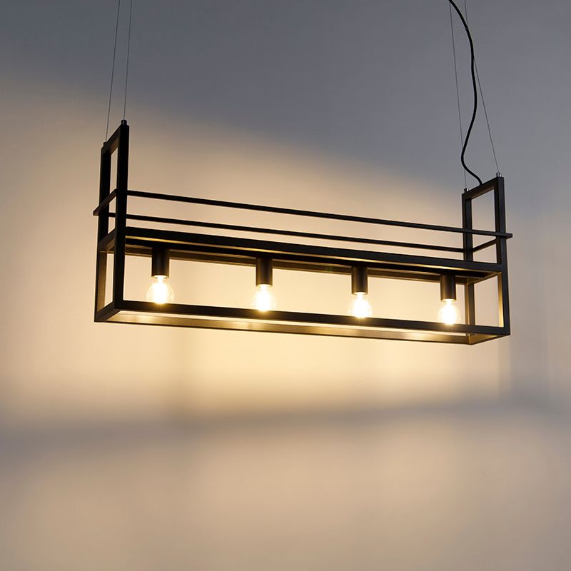 Smart hanglamp zwart incl. WiFi A60 - Cage Rack