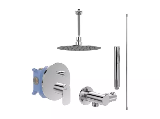Colonne de douche encastrée mécanique VILLEROY ET BOCH O.novo chrome