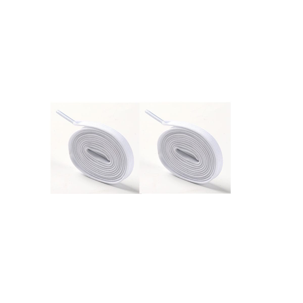 4 par dobbeltlags skolisser, 1,4 meter hver Hvit