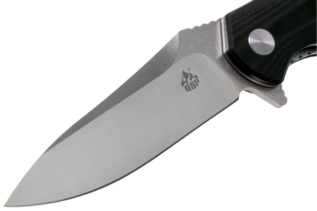 QSP Knife Pangolin QS105-A Black G10 zakmes