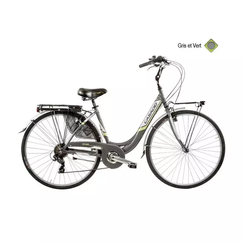 Vélo CASADEI venere 28 alu 6v h46 gris vert