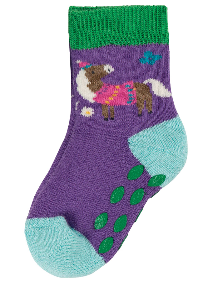 Stopper-Socken GRIPPY – HORSE 2er Pack in bunt