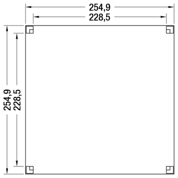 Overkapping Douglas 255x255cm