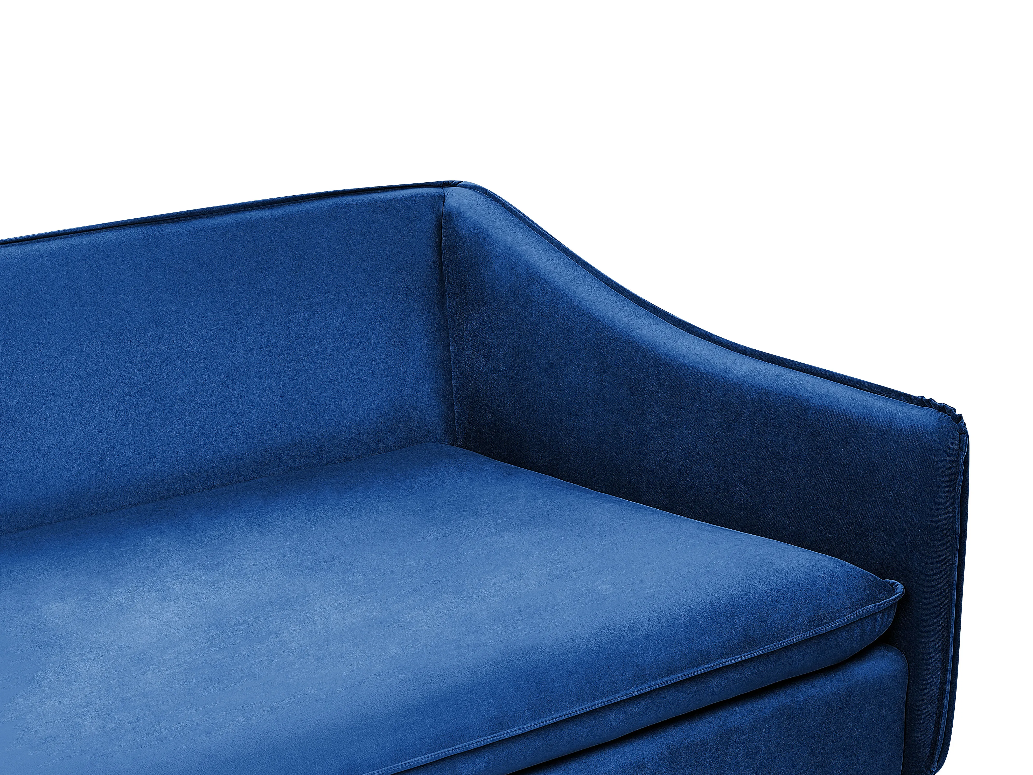 Bank 4-zits AURE Fluweel Marineblauw