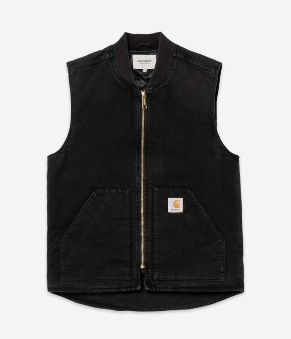 Carhartt WIP Classic Organic Dearborn Weste (black stone canvas) online kaufen | skatedeluxe
