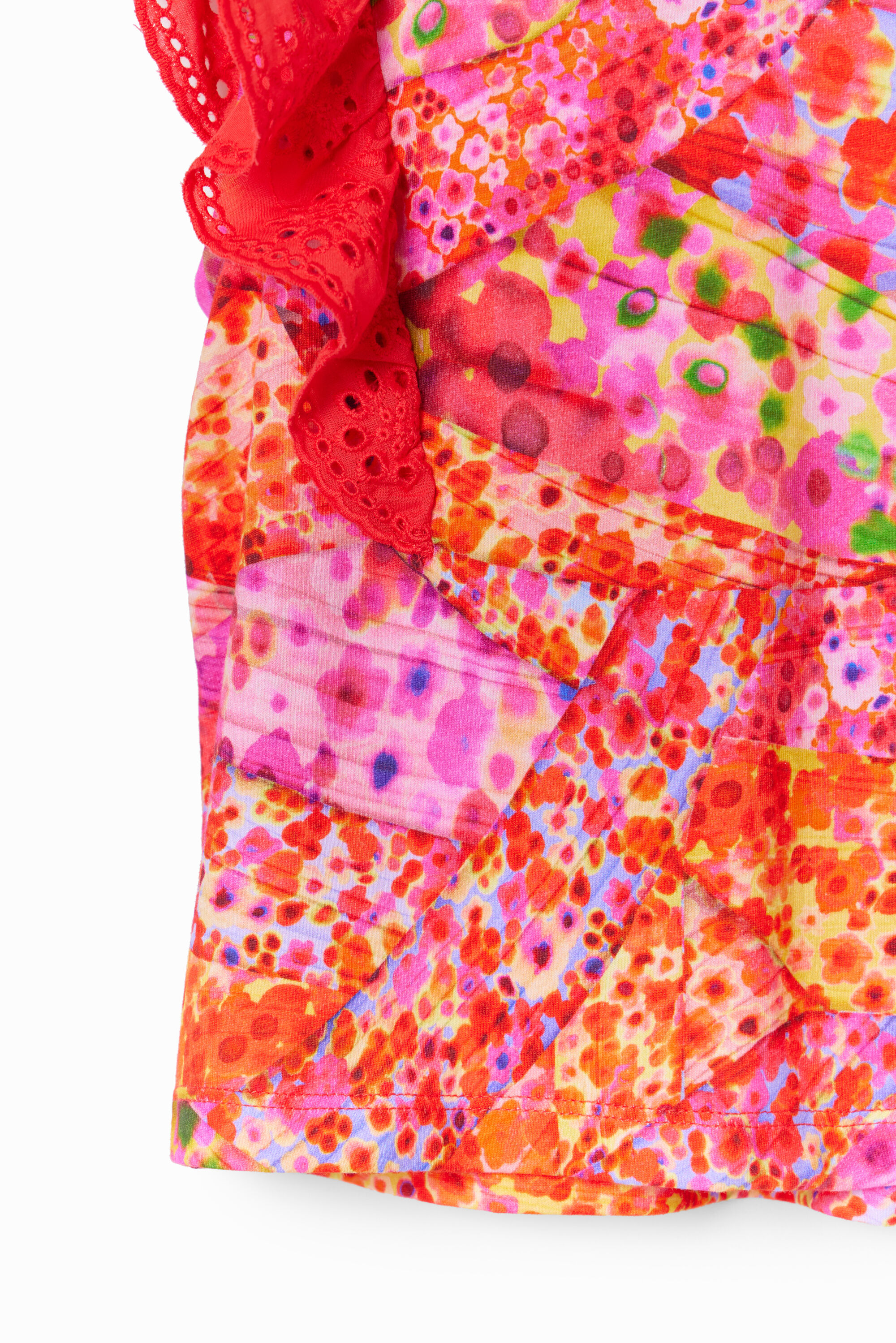T-shirt fleurs volants
