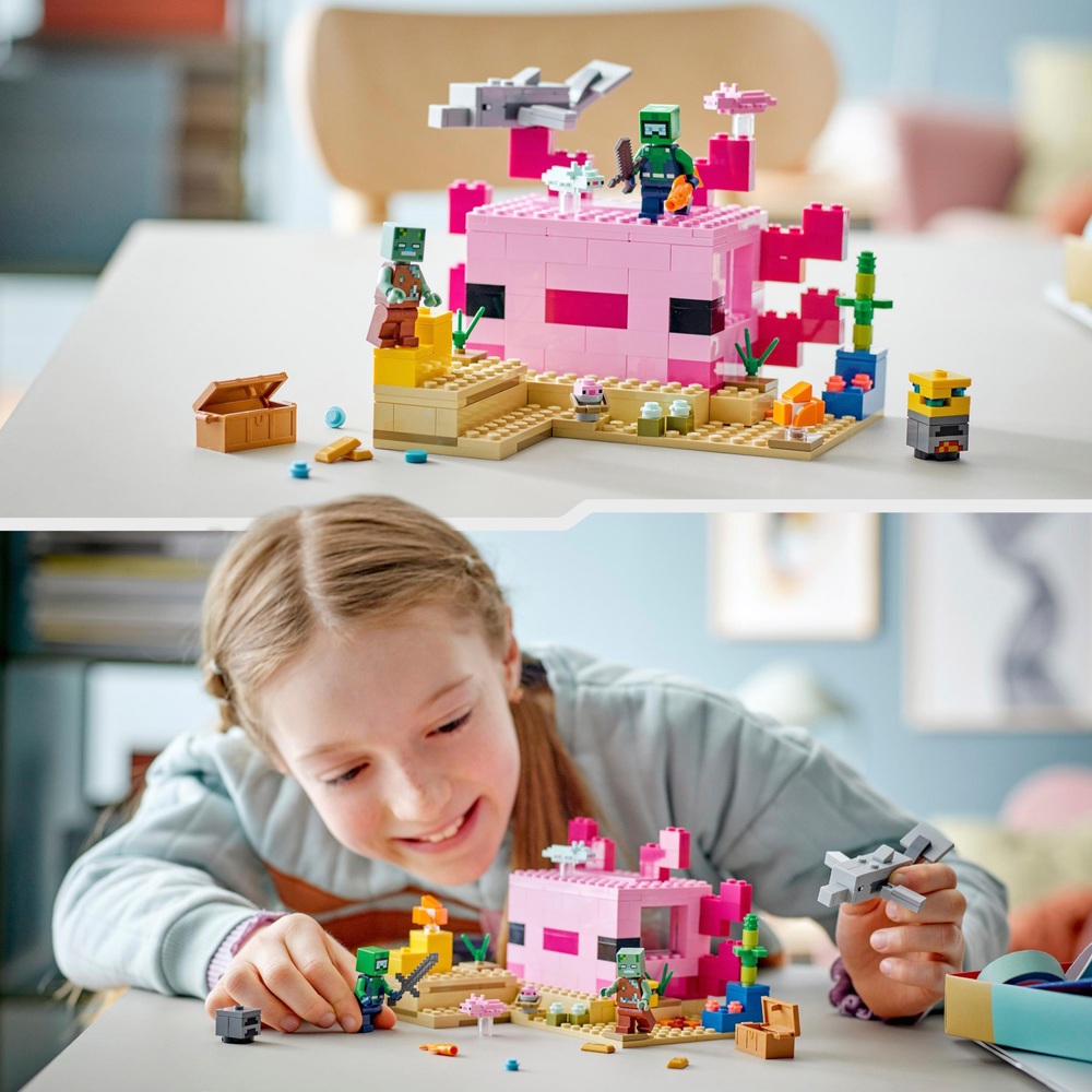 LEGO Minecraft 21247 Das Axolotl-Haus Unterwasser-Set