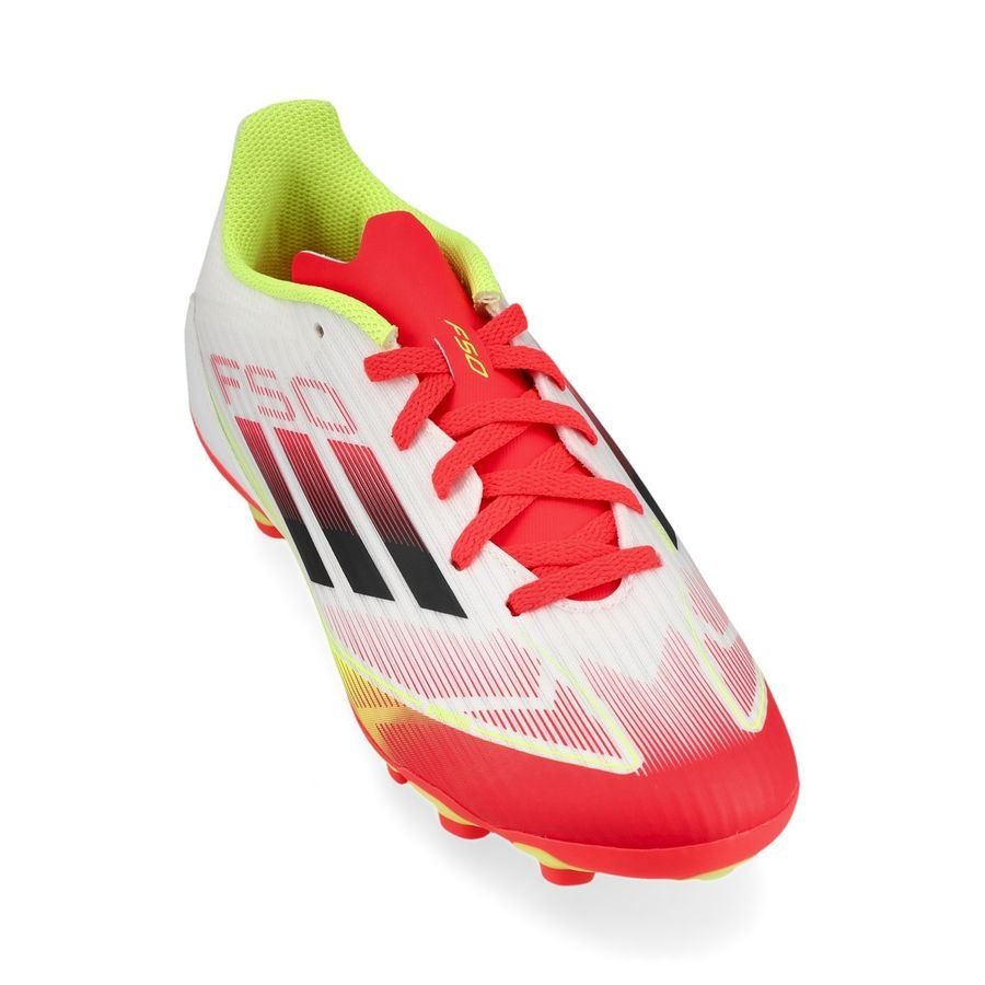 adidas F50 League MG Pure Victory - Blanc/Noir/Jaune Enfant