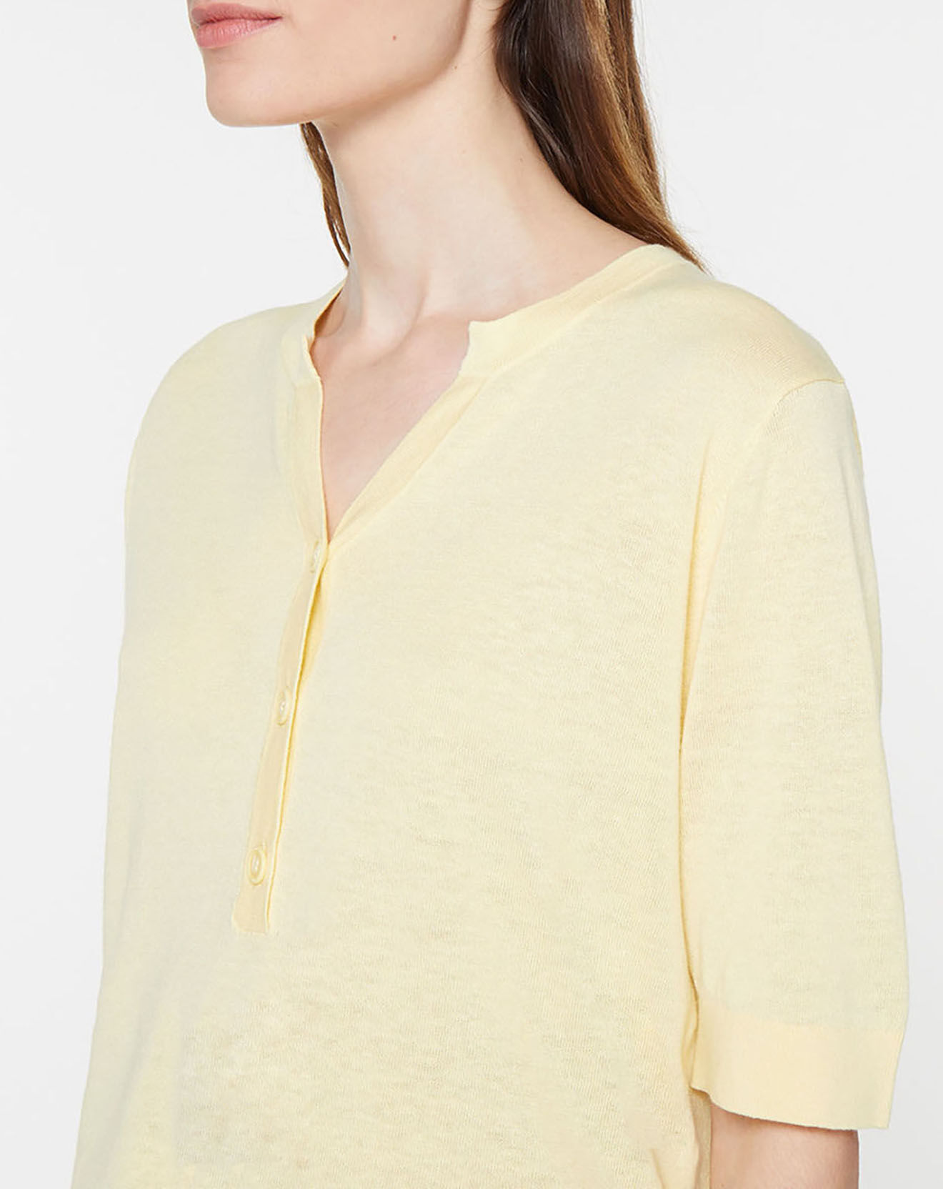 Jodhpur Pull en Lin & Coton Malia jaune