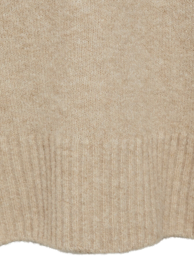 MANGO Oversized V-neck sweater Light beige