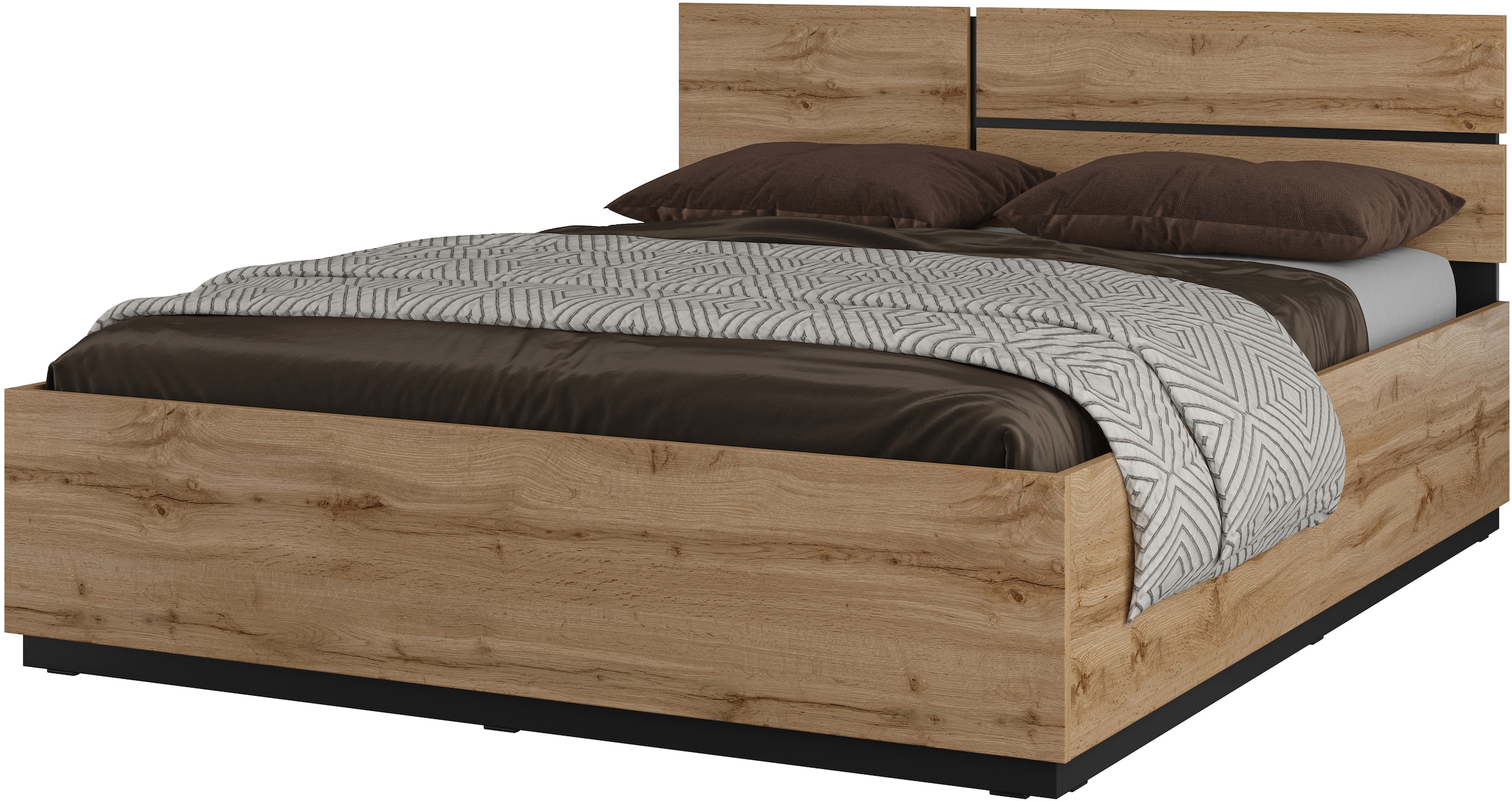 GOODproduct Bett »Cross, moderner Bettrahmen« Doppelbett in zwei Grössen, stabiles Bettgestell