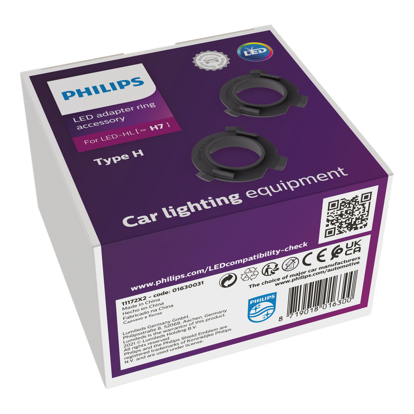 LED-adapterring 2-pk H7