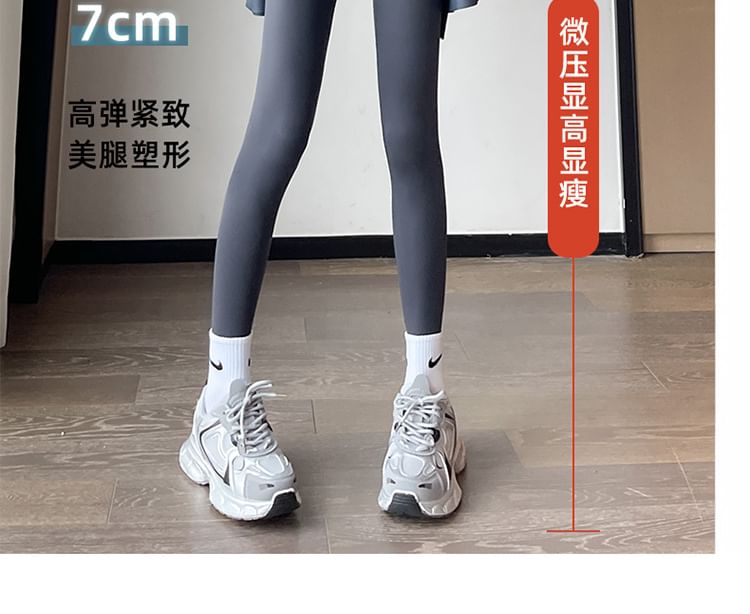 Enpheriado - Hoge taille effen cropped legging (verschillende ontwerpen)