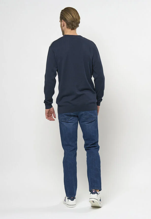 U.S. Polo Assn. KEAN REG COT CAB USPA M KNIT 19-4020tcx dark sapphire