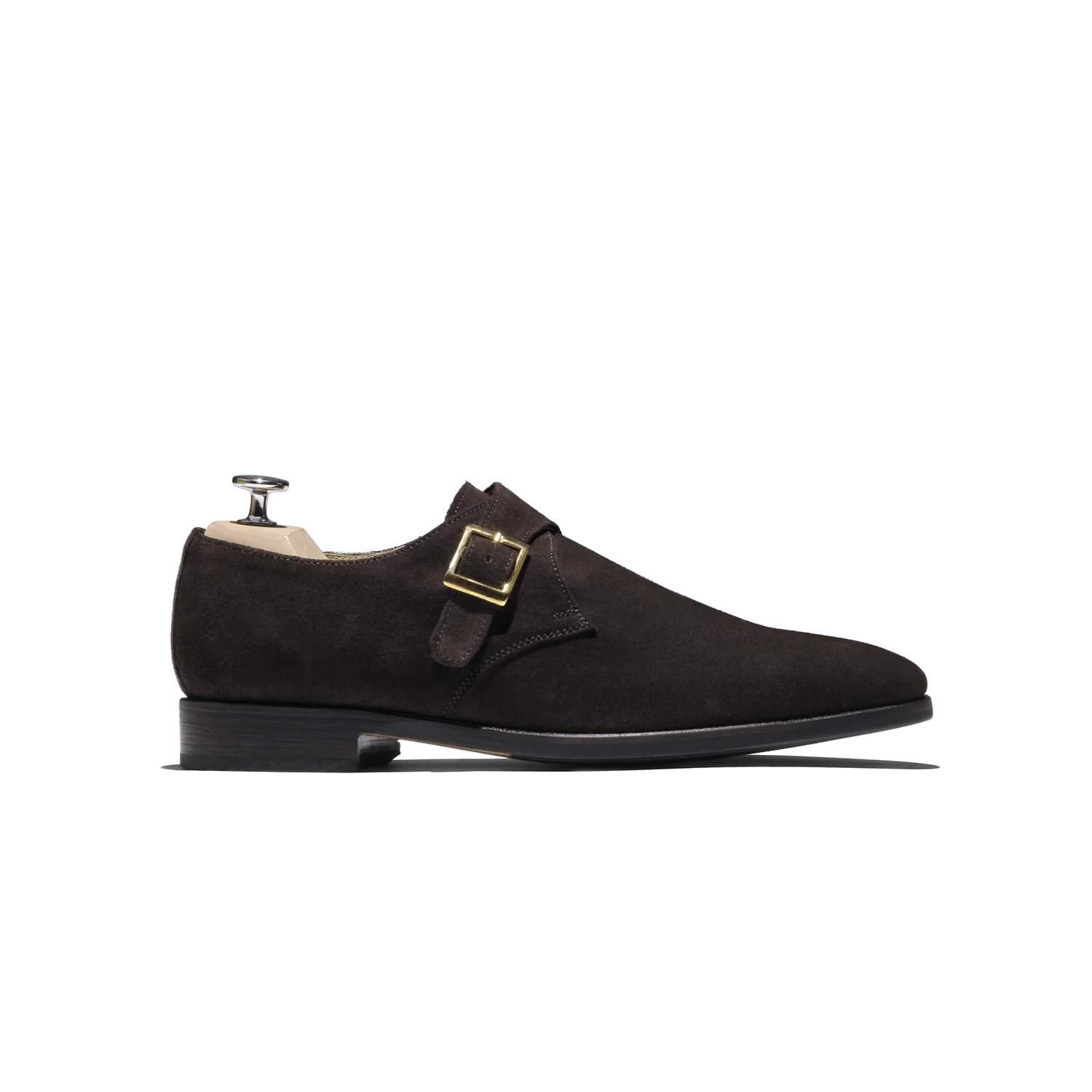Sun-Chaussure à boucle en velours marron