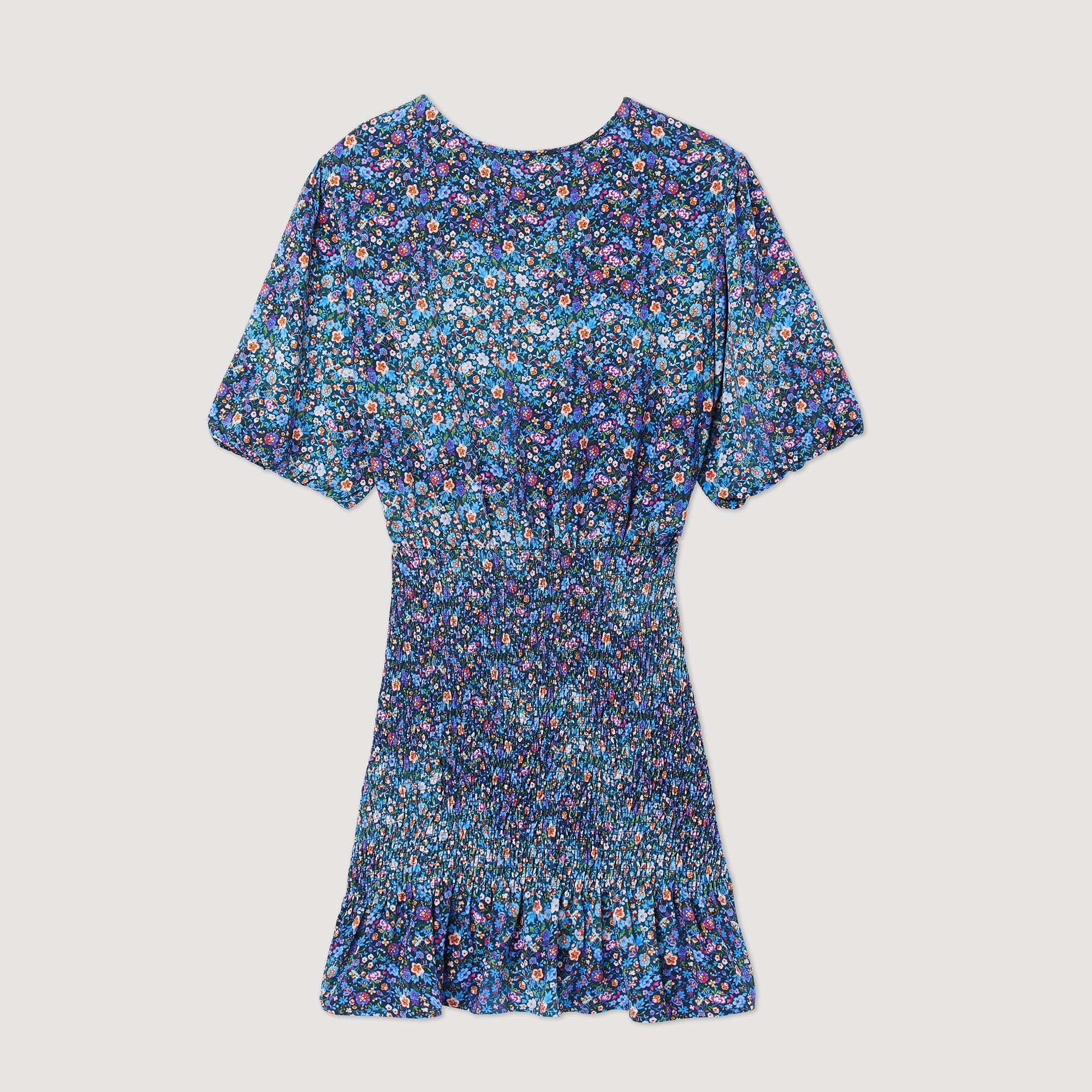 Robe courte imprime fleuri