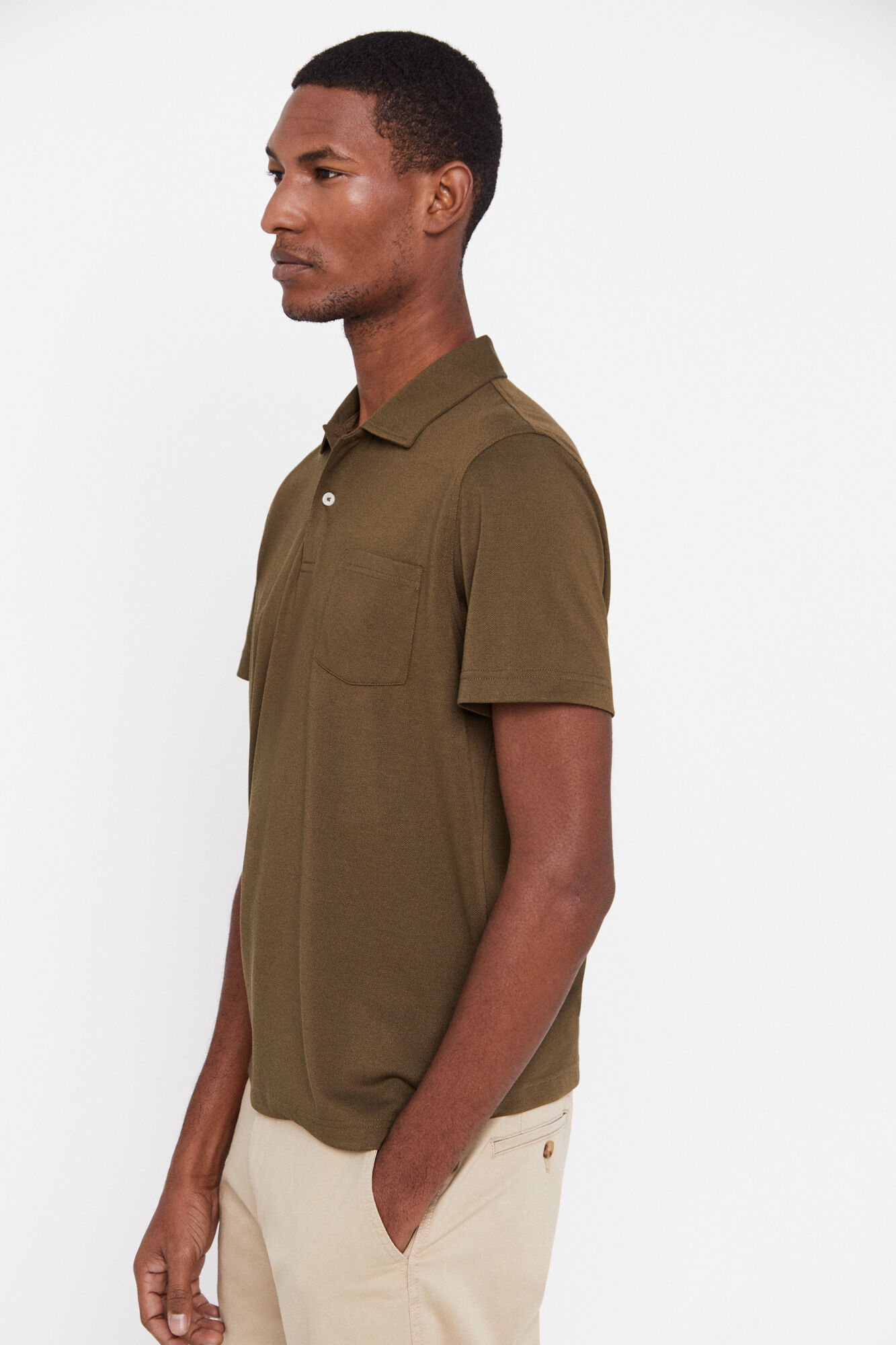 Camisa polo Coolmax - Cáqui