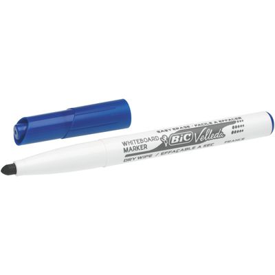 BIC VELLEDA 1741 - Pack de 6 marqueurs effaçables - pointe ogive - couleurs assorties