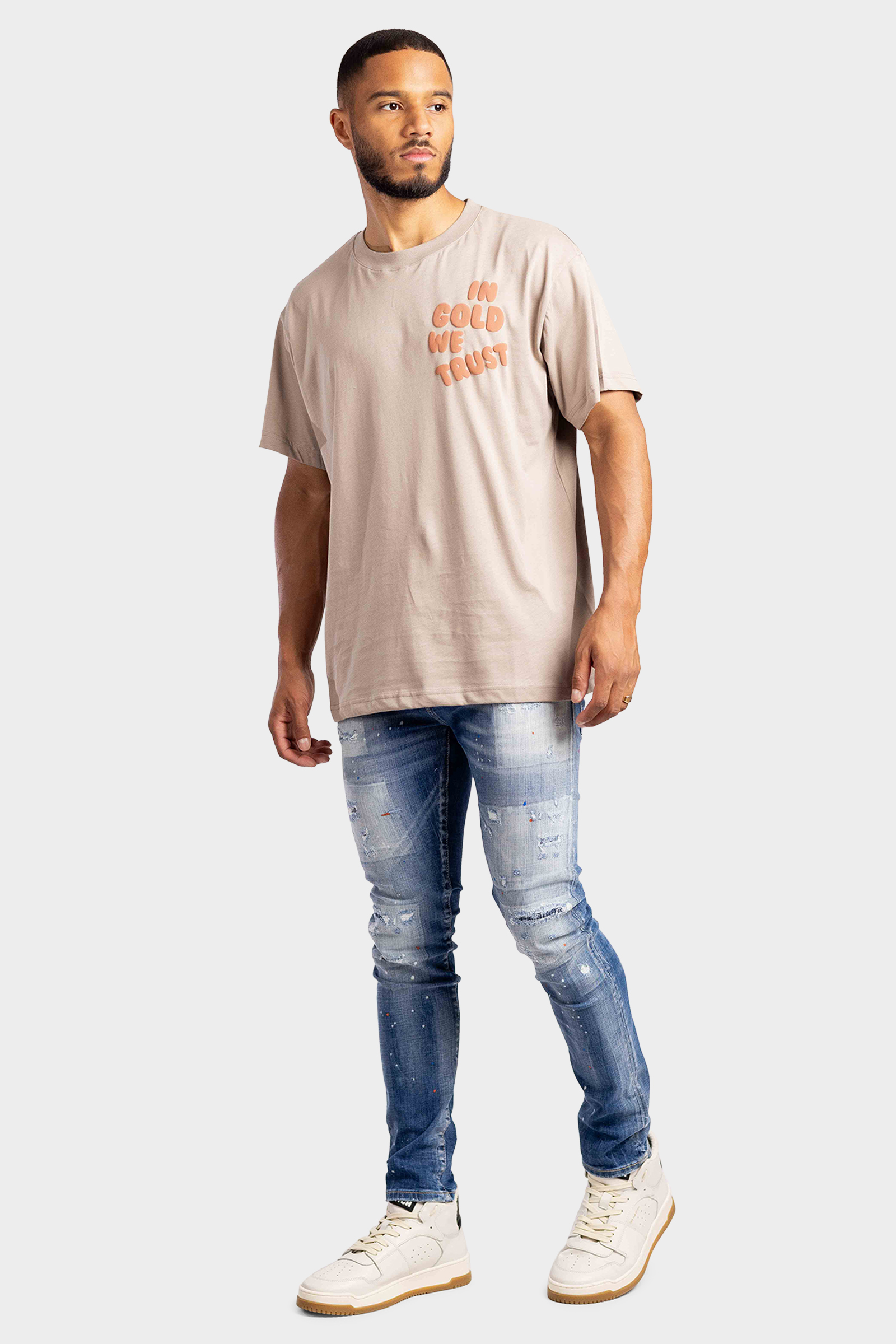 Off The Pitch Supernova Mid Sneakers Heren Lichtgrijs/Zwart