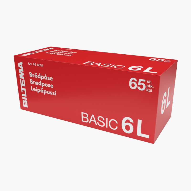 Brødpose basic, 6 L, 65-pakning