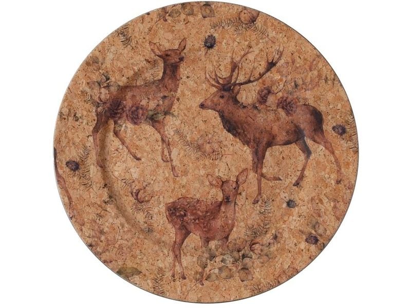 INGES CHRISTMAS DECOR Teller Waldtiere Ø 33 cm, 1 Stück, De Dekoteller