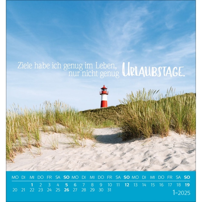 Postkartenkalender - 2025 - Urlaubsreif
