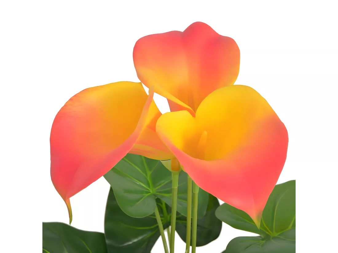 Plante artificielle avec pot jaune 8.5 x 12.5 x 45 cm DEC021923