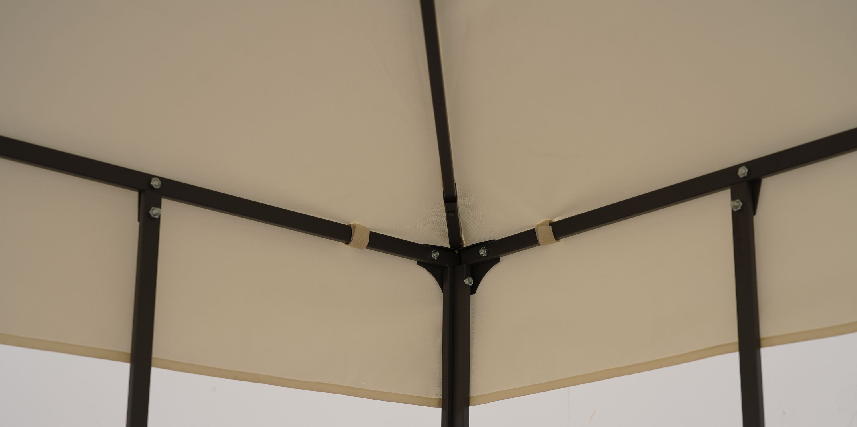 Gartenpavillon LED SUNSET 3 x 3 m beige