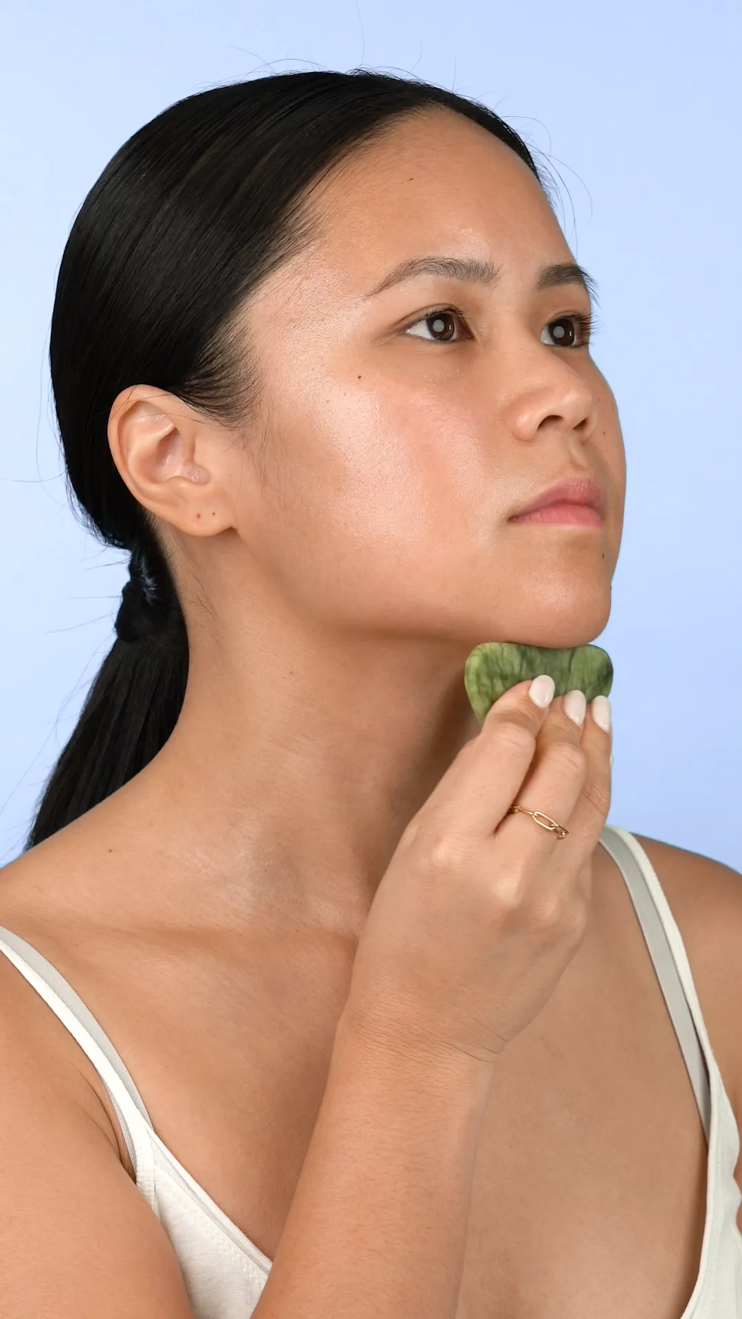 Mélusine Gua Sha en jade vert