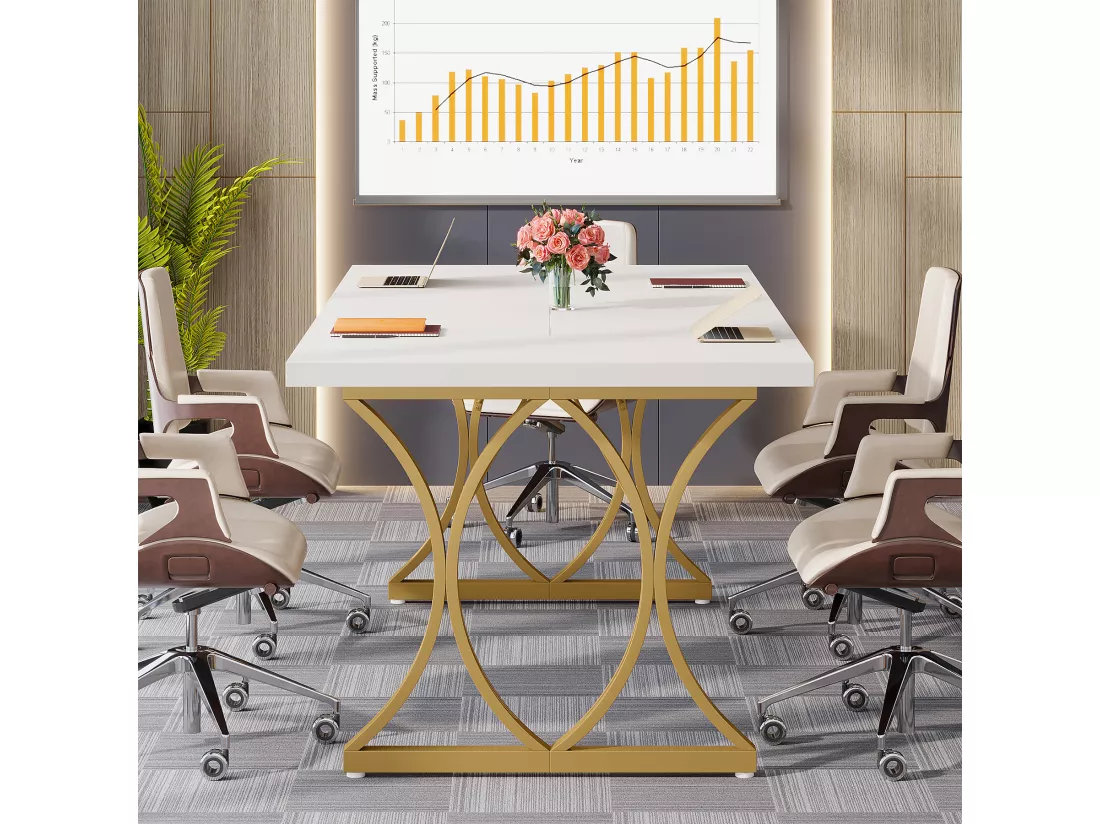 Bureau d'ordinateur moderne, 160x80cm Grand bureau Table d'ordinateur Bureau d'étude Bureau d'écriture Poste de travail pour le bureau à domicile