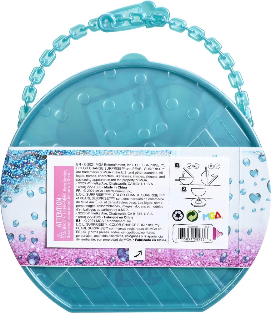 LOL SURPRISE - POUPEE  GLITTER COLOR CHANGE SURPRISE - BLEU