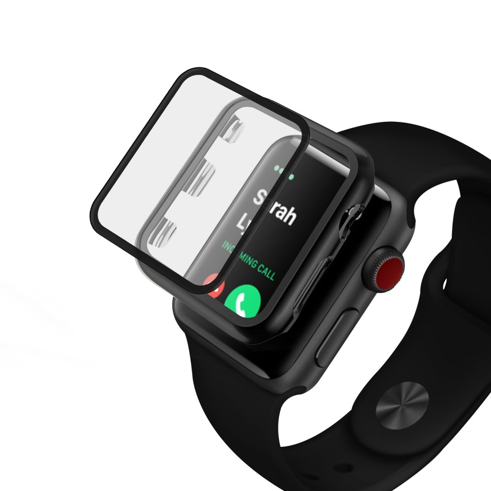 Apple Watch (44mm) Hardcase Bumper   Display Schutzfolie - Schwarz