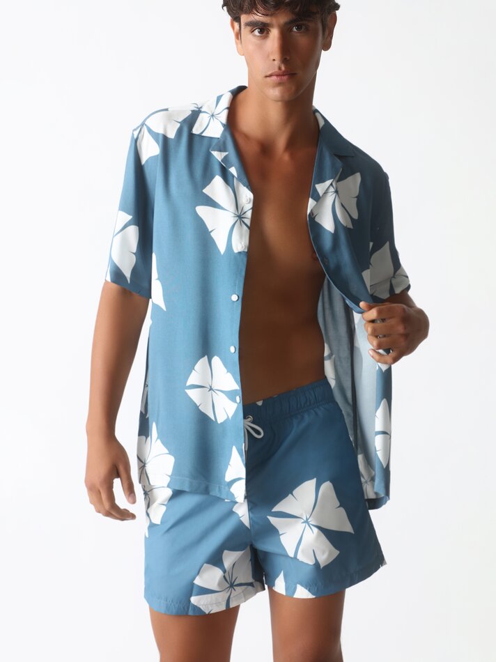 Maiô estampado - Azul Royal