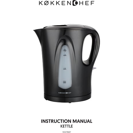 Køkkenchef elkedel (1,7L) - sort