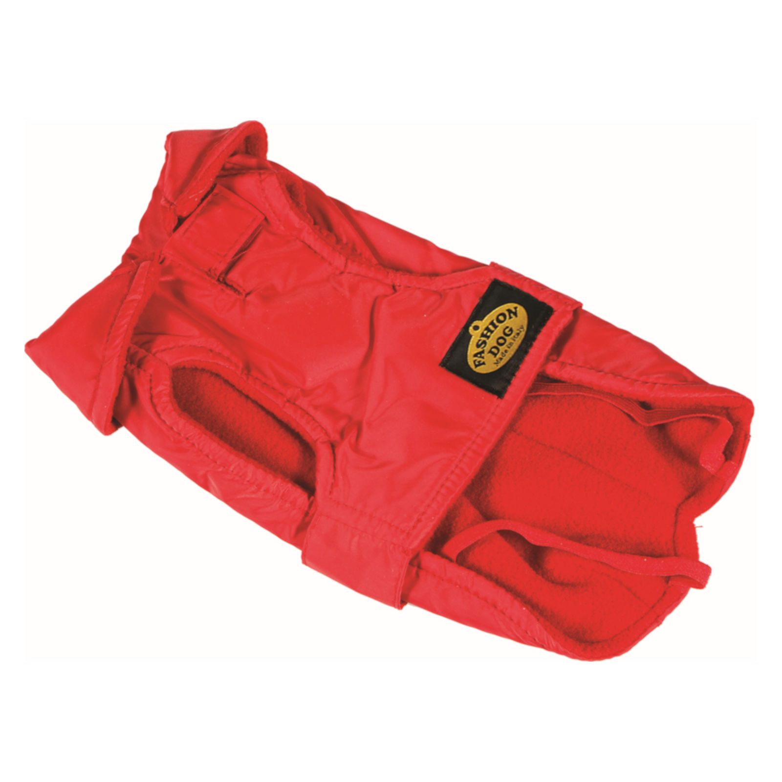 Fashion Dog Hunde-Regenmantel mit Fleecefutter - Rot - 55 cm