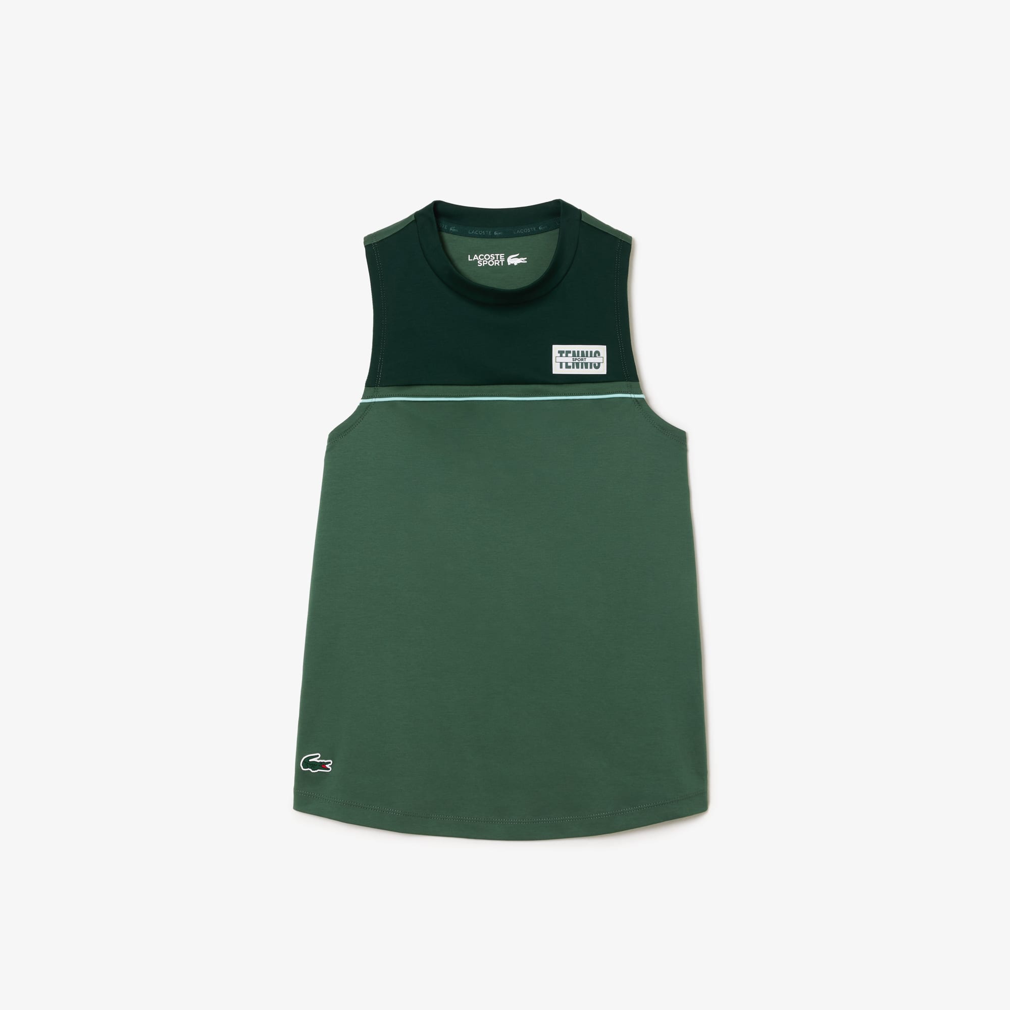 T-shirt Sport contrasté en coton stretch T-Shirts - Vert - Lacoste - Femme