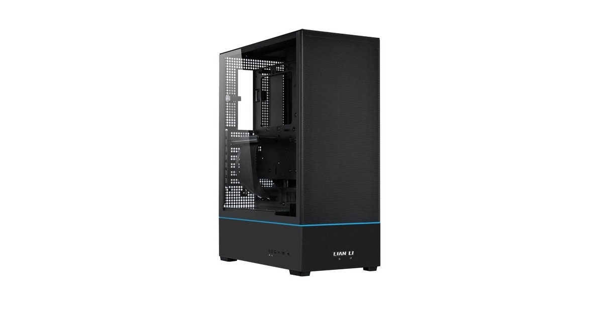Lian LiSUP-01 midi tower behuizing  (Zwart | 2x USB-A | 1x USB-C | RGB | Window)