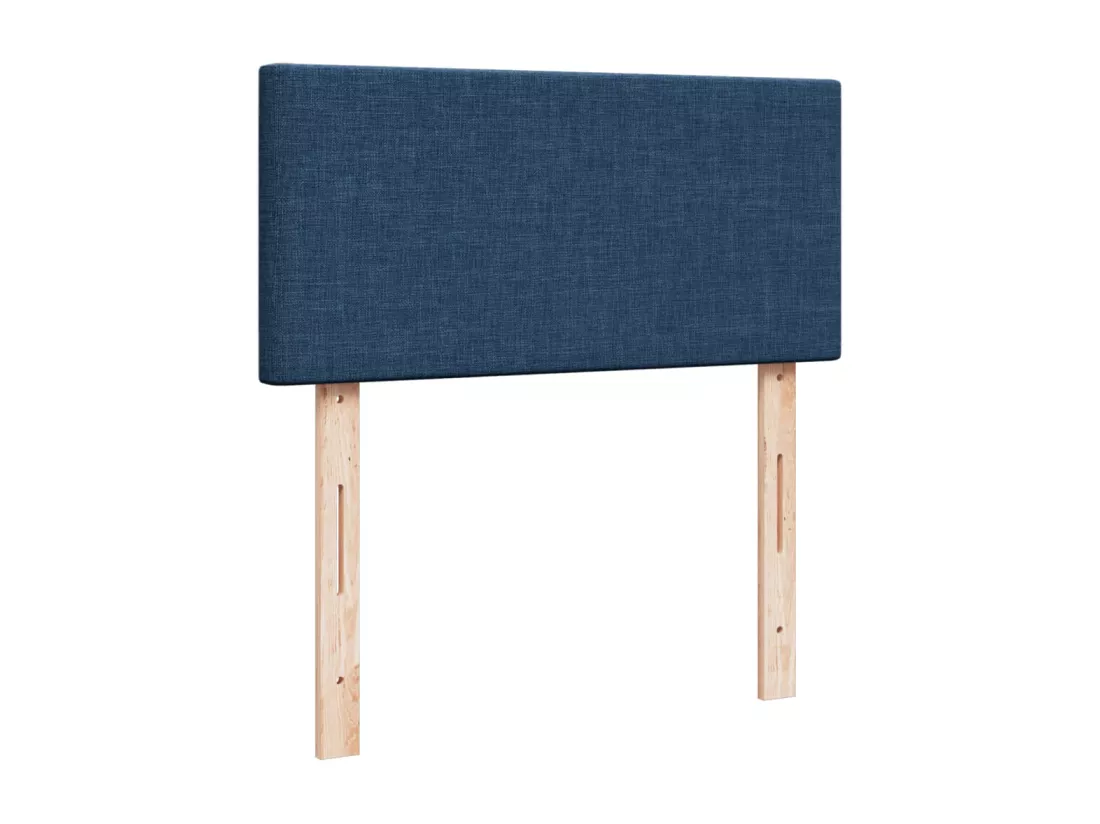 Sommier à lattes de lit avec matelas Bleu 90x190 cm Tissu